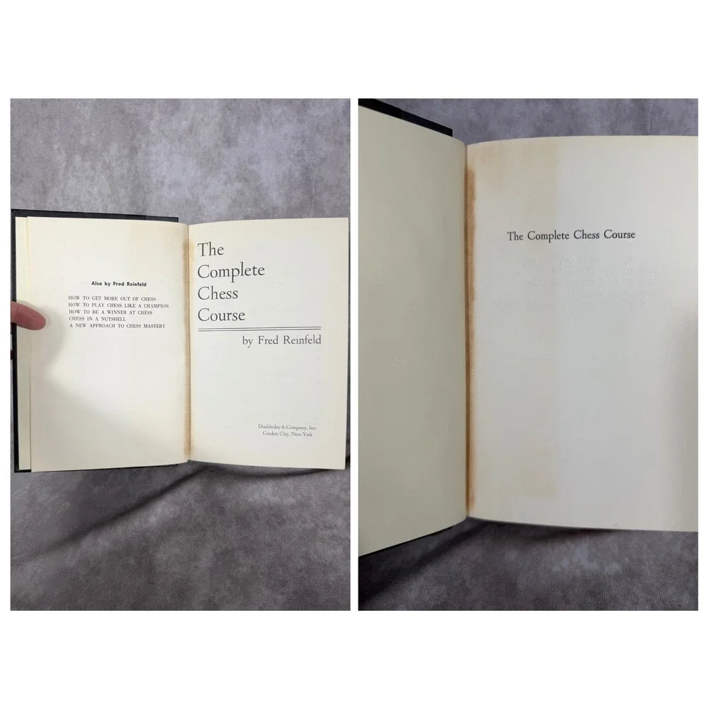 The Complete Chess Course Fred Reinfeld 1959 Doubleday Hardcover 8 Books in 1